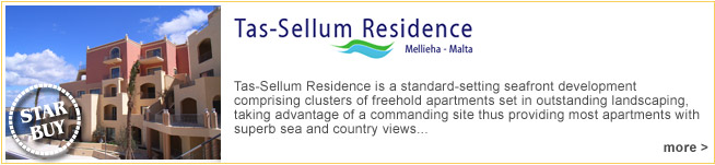 Tas-Sellum Residence is a standard-setting seafront development comprising clusters of freehold apartments set in outstanding landscaping, taking advantage of a commanding site thus providing most apartments with superb sea and country views... 